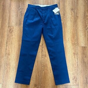 VTG 80s NWT Becky Thatcher Blue Pleated Pants Womens 32x30 Wrinkle Free USA Made